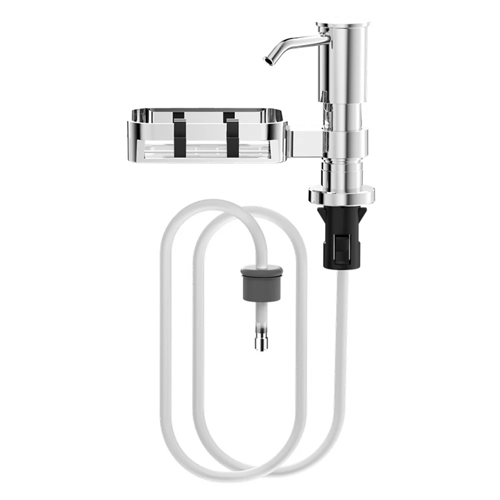 Silver Gravity Valve Dispenser Kitchen Sink Soap Machine Built-in Sealing Ball Consistent Performance Convenient Use