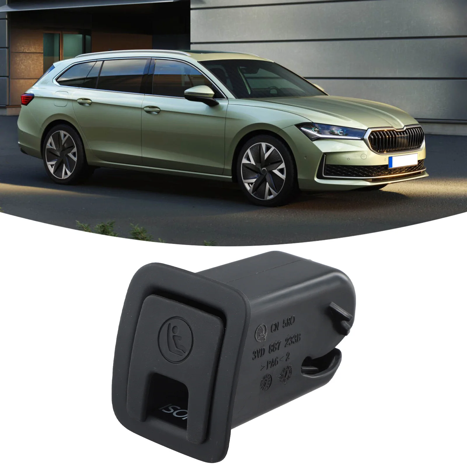 

Child Seat Buckle 3VD887187 3VD881223 For Skoda For Superb Black ABS Child Seat Buckles, Car Buckles And Clips Accessories