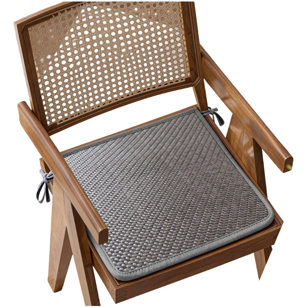 Cooling Breathable Seat Mat PE Rattan Woven for Car and Office Use Anti Slip Silicone Backing 40x40cm Green to Black Options