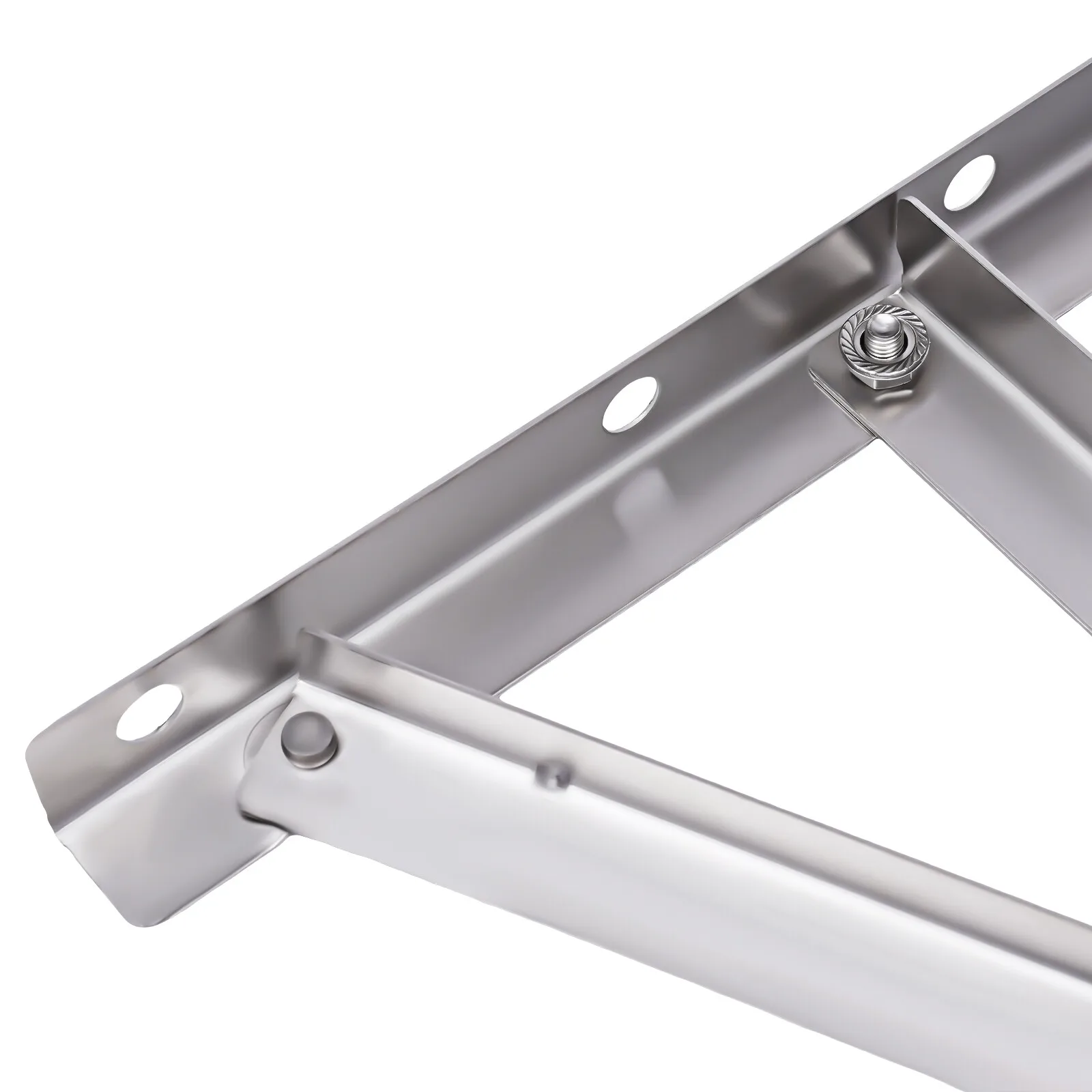 2 Pcs Stainless Steel Wall Mounting Air Conditioner Bracket Condenser Protection Anti-Rust & Durable Fit 1-1.5P