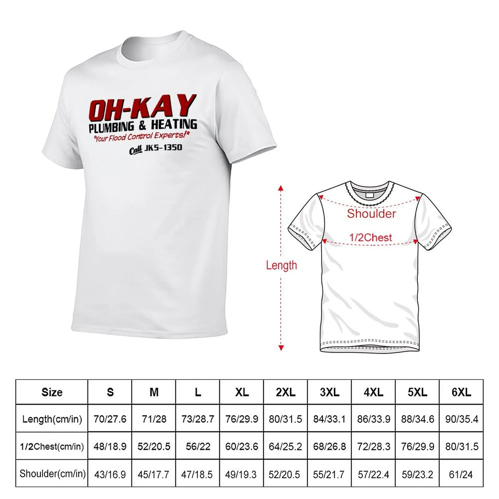 Wet Bandits OH-KAY Plumbing & Heating T-Shirt Classic Print Short Sleeve Shirt