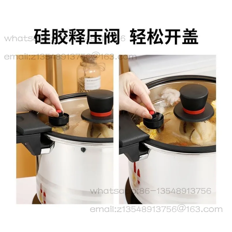 The function of induction cooker pressure cooker soup pot thickened 304 stainless steel micro pressure