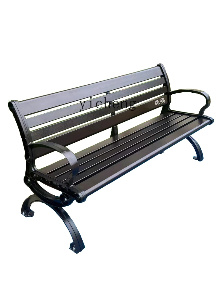 Zf Outdoor Bench Courtyard Backrest Casual Seat Anti-Corrosion Cast Iron Art