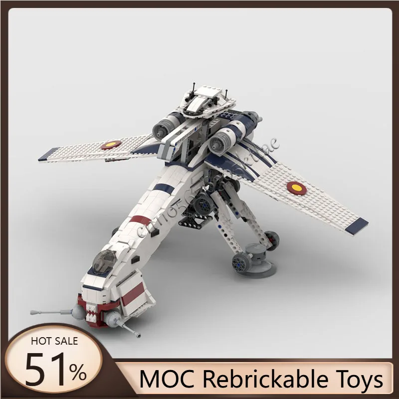 

1085PCS Space Series Star Battle Dropship With Walker Compatible Rescue Transport Ship Toys For Children Assembly Christmas Gift