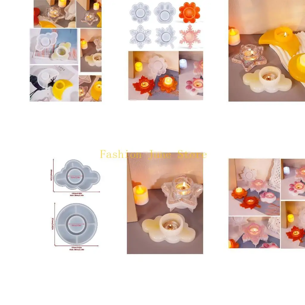 

N5KA Набор из 9 силиконовых форм для ароматерапевтических свечей, уникальные подсвечники, формы из эпоксидной смолы, портативная