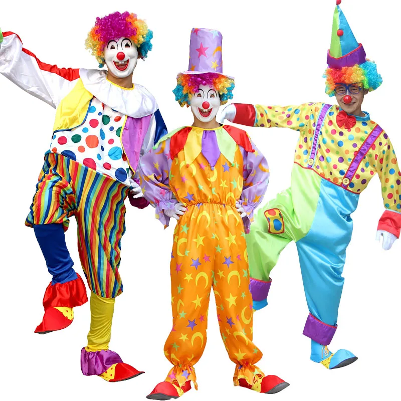 

Halloween Adult Funny Circus Clown Jumpsuit Carnival Party Cosplay, Clown Carnival jumpsuit