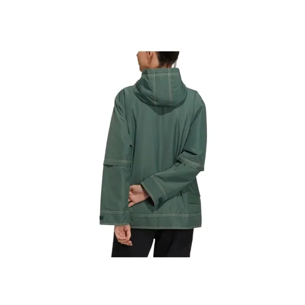 adidas originals Velcro Design Casual Athletic Cotton Jacket Women's Forest Green