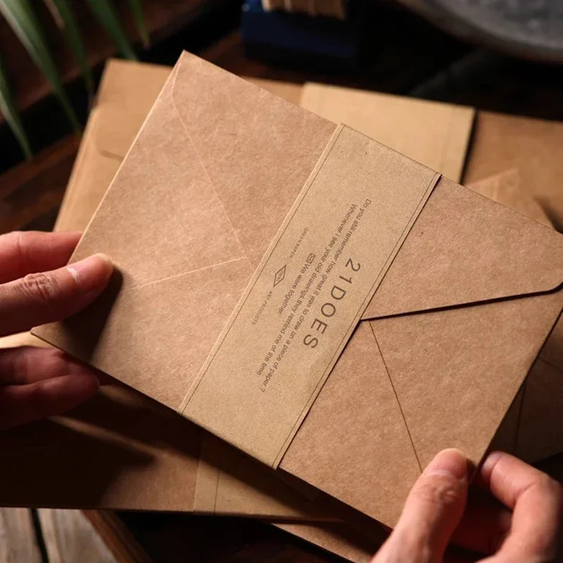 10pcs/lot 17.6x12.8cm Envelope for Wedding Invitation Kraft Paper Vintage Business Ticket Storage Bag Gift Box Western Envelopes