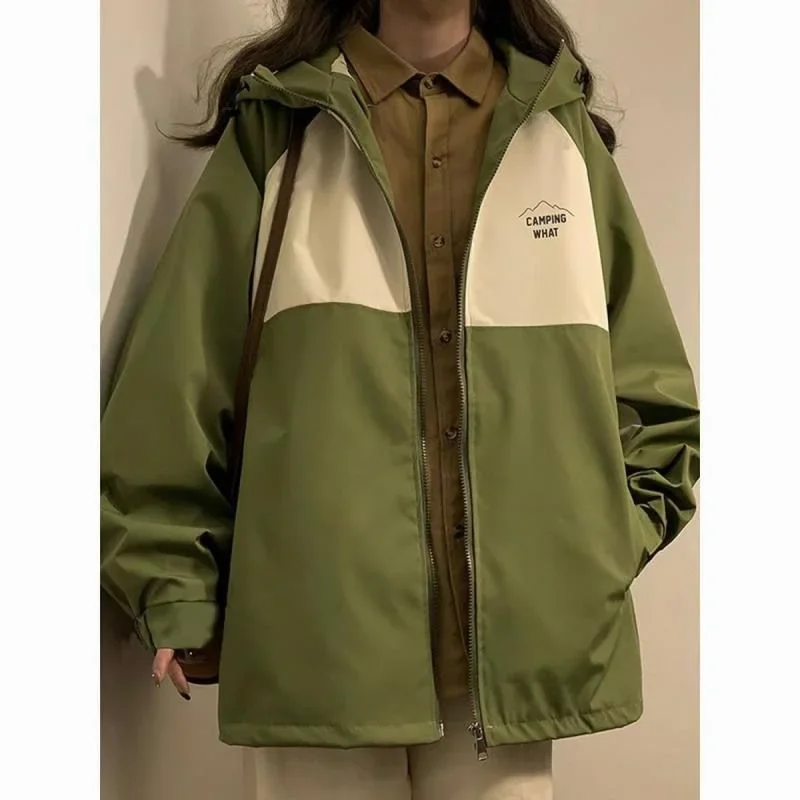 

Vintage Harajuku Techwear Jacket Women Oversize Y2k Streetwear Track Jackets Outdoor Japanese Windbreaker Zipper Hooded