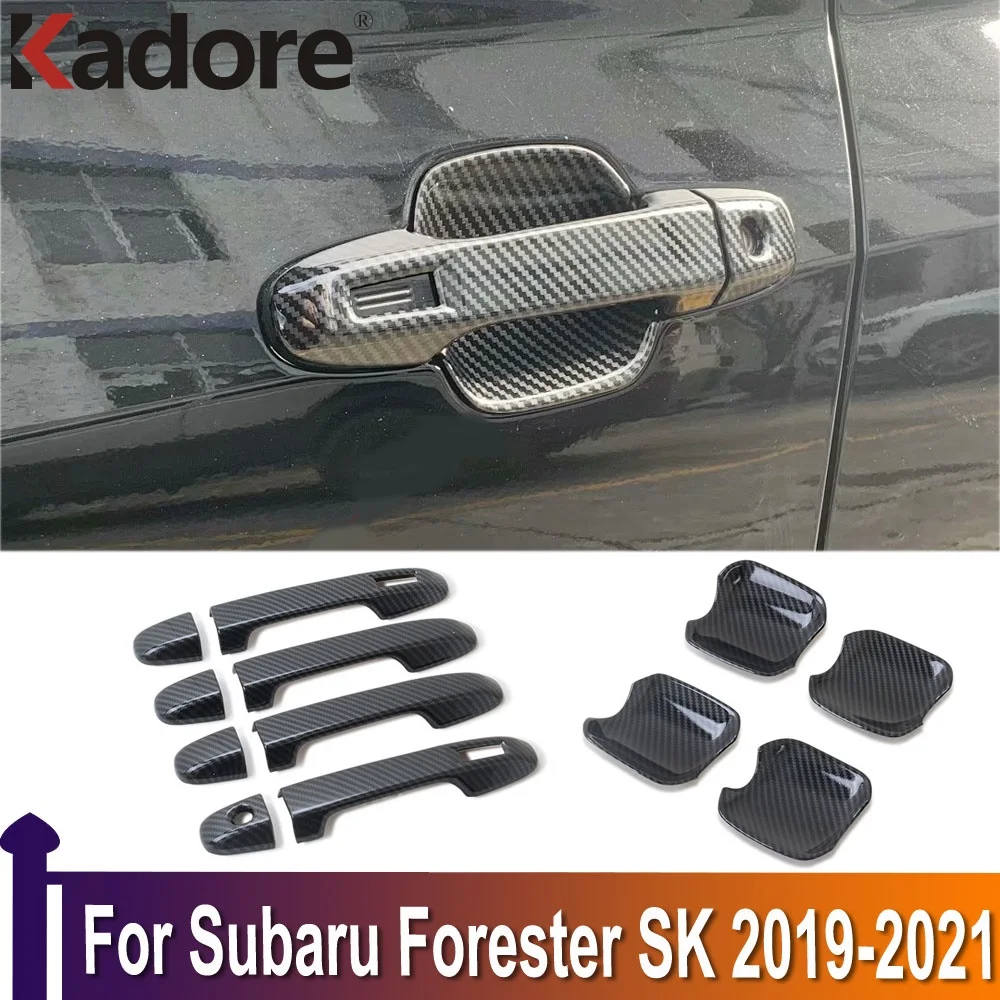 Side Door Handle Cover Trims For Subaru Forester SK 2018 2019 2020 2021 Decoration Exterior Accessories Chrome