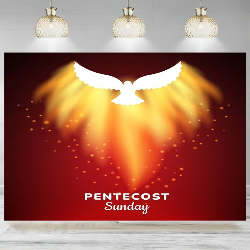 Pentecost Backdrop Pentecost Sunday Dove Holy Spirit Photographic Background Biblical Religious Belief Christian Decor Banner