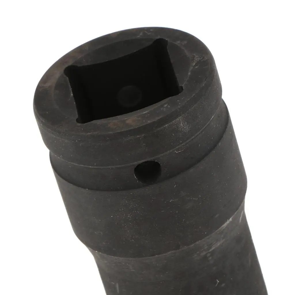 Durable Metal 4 Point Deep Impact Socket Black Square Drive Hand Ratchet Tool for Garage Use