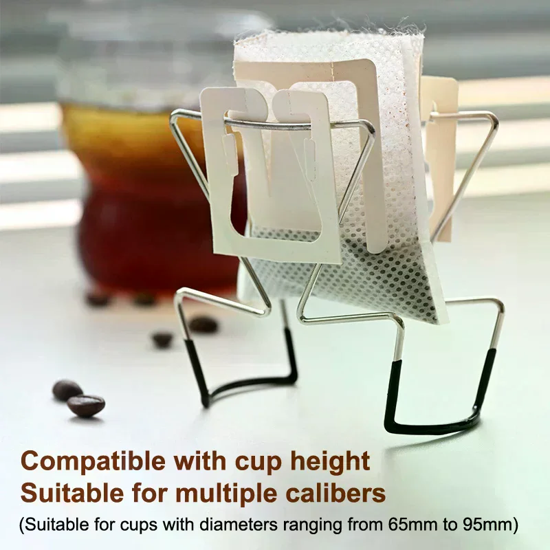 Cafe Drip Bag Holder Stainless Steel Outdoor Japanese Style Hanging Ear Coffee Filter Holder Portable Stand