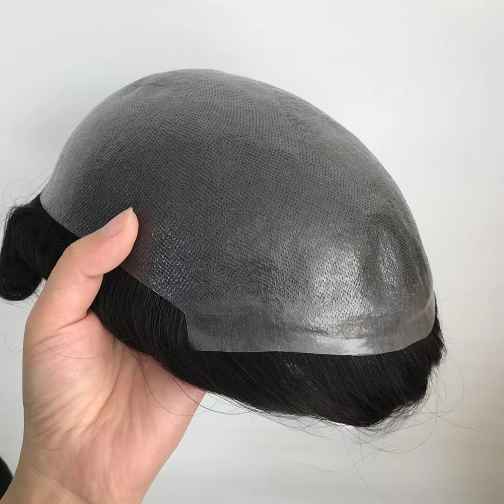 

Комфортный, мягкий, гладкий, тонкий (0.06-0.08 мм) полиуретановый мужской парик-система из натуральных волос, прочный капиллярный протез с микропокрытием, имитирующий естественную кожу головы