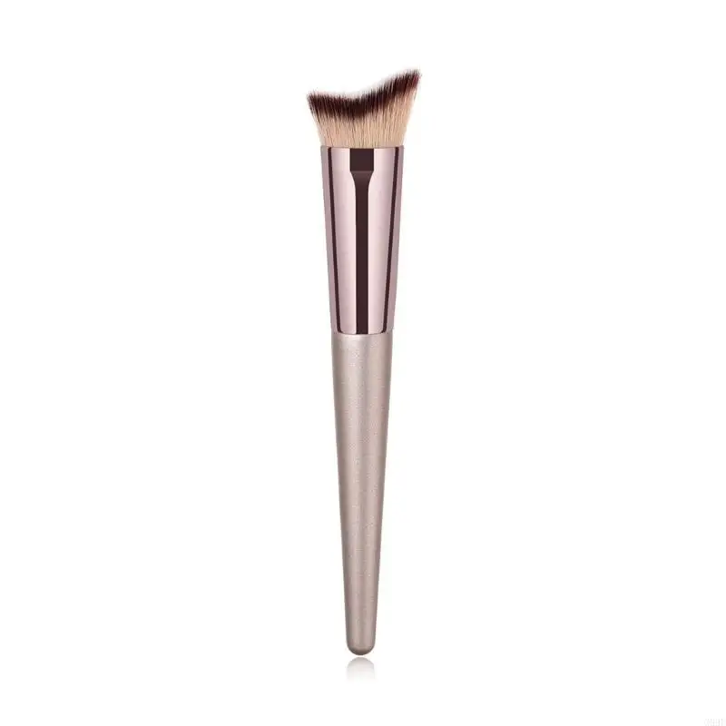 G99E Elegant Angled Cosmetic Brush with Soft Bristles for Face Makeup Smooth Coverage