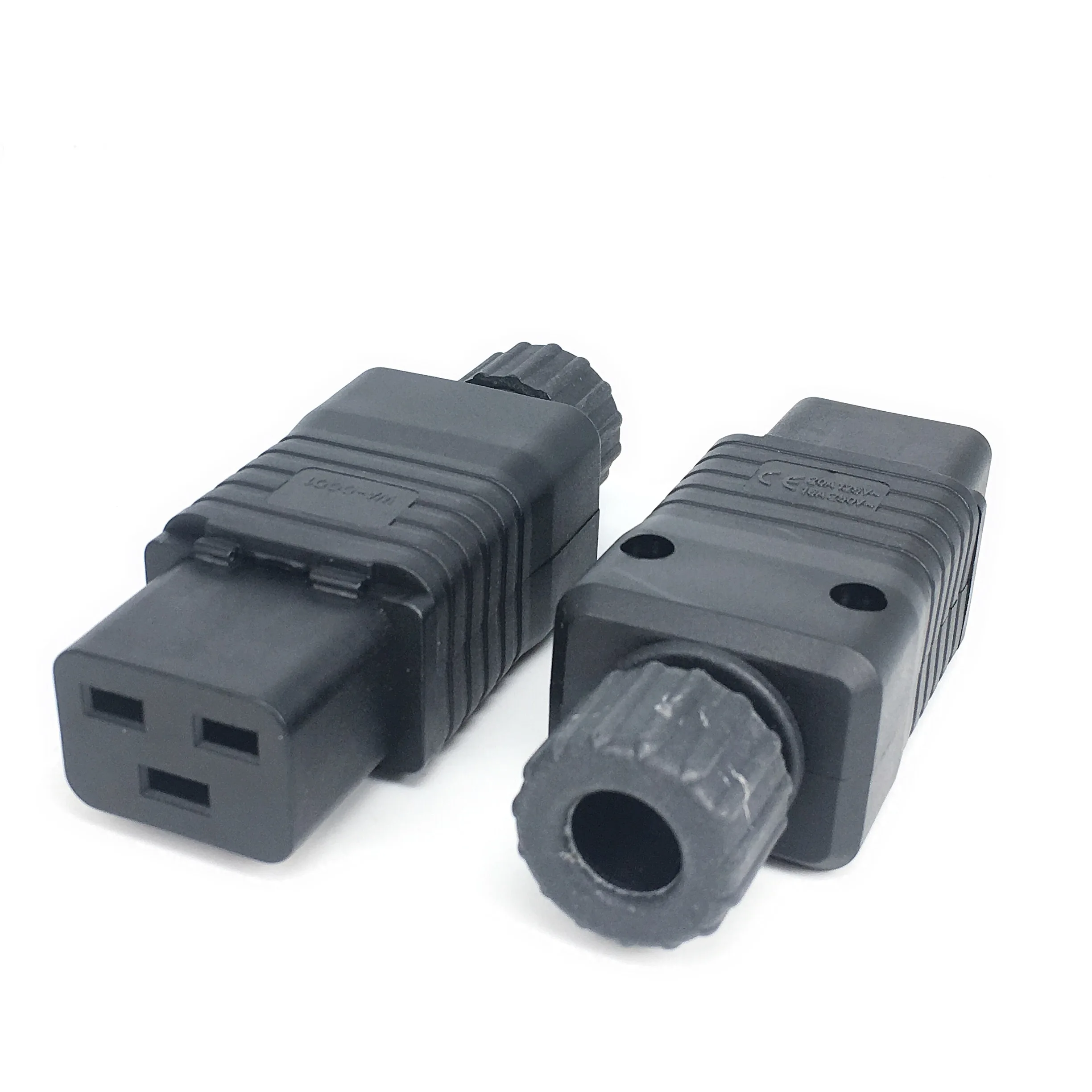 Rewireable IEC 320 C20 C19 Female Male Connector PDU AC Power Plug Datacenter power plug 16A 250V