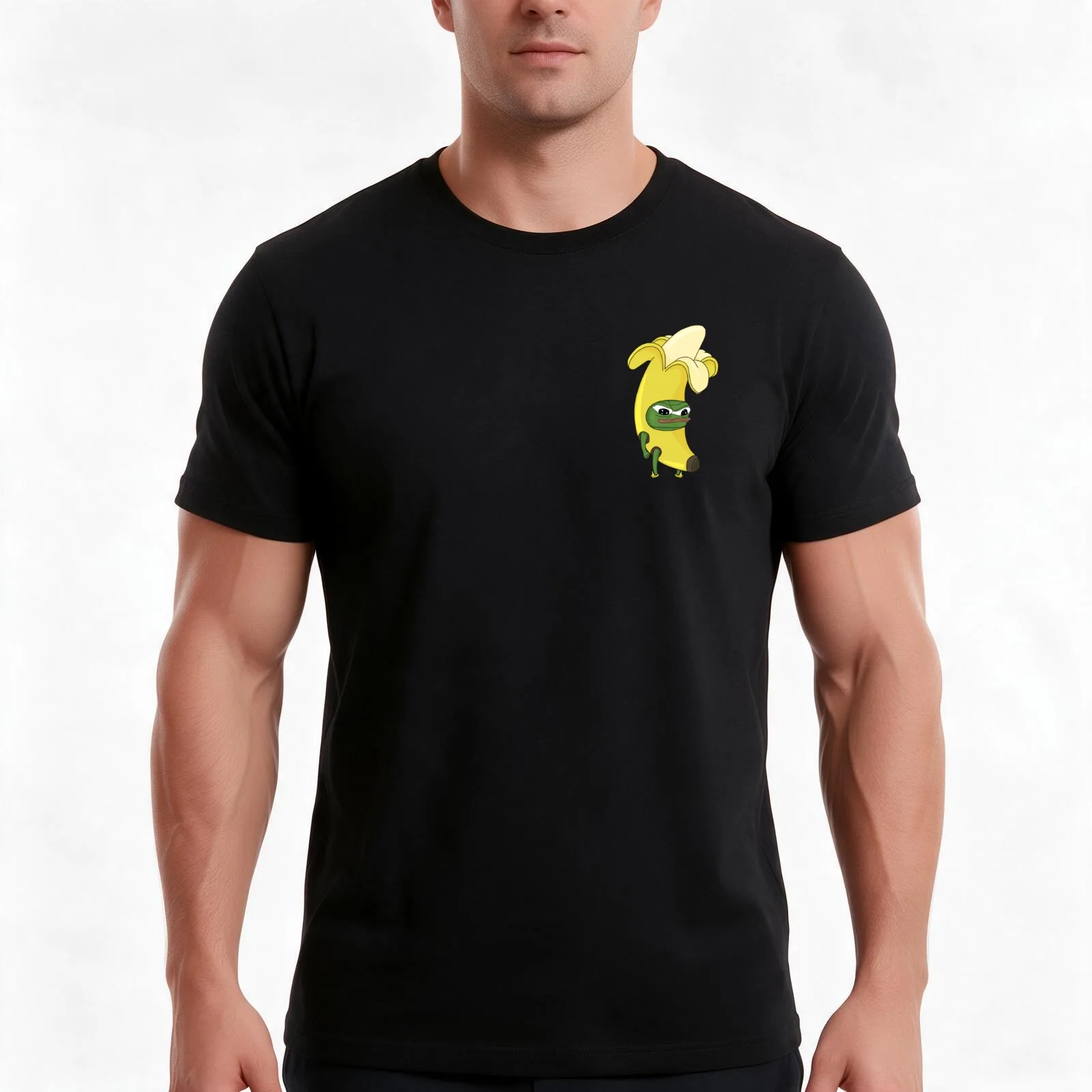 Bananapu (Top Corner Version) T-Shirt, Summer Casual Cotton Tee, Oversized Streetwear Tops, Vintage Graphic Print, 100% Cotton