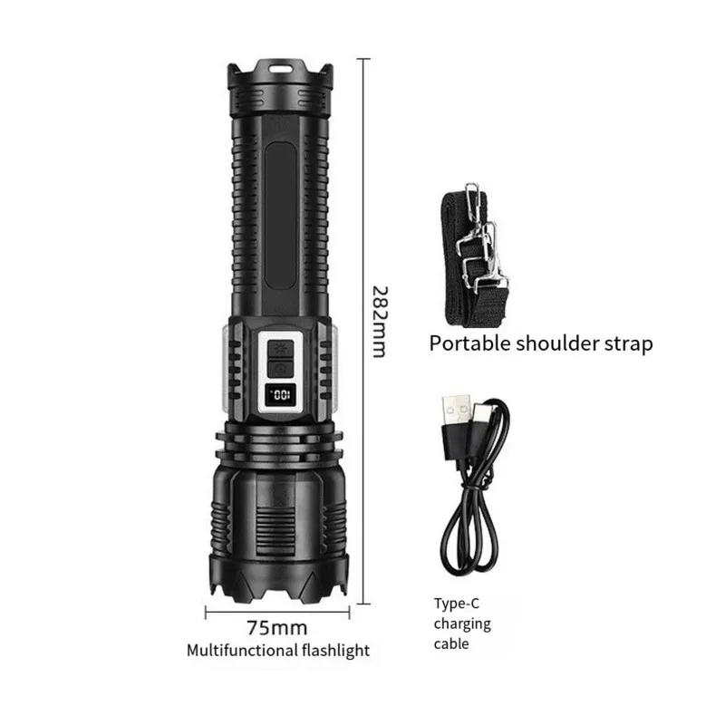 【CUSTOMER FAVORITE】COB Work Light-Solar-Powered LED Flashlight, Ultra-Bright, Long-Lasting, Multi-Functional For Outdoor Activit