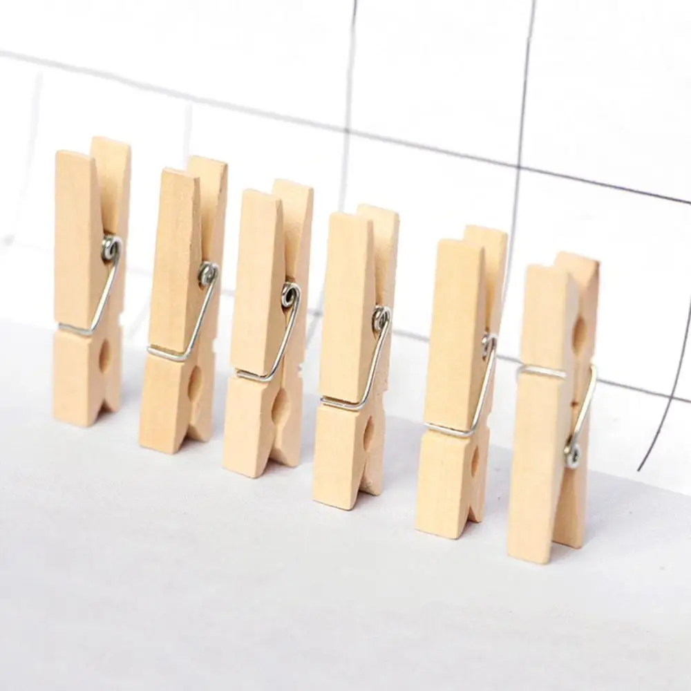 

Multiufunction Natural Wedding DIY Wooden School Clothes Pegs Photo Clips Craft Decoration Clothespin