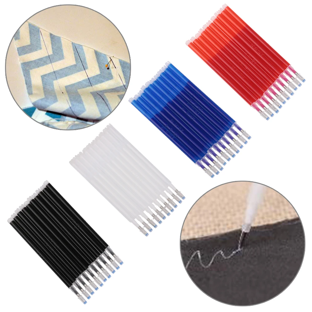 

10PCS High Temperature Disappearing Pen Fabric Markers Pencil Marker Pens Heat Wrap Fade Out DIY Patchwork Cross Stitch