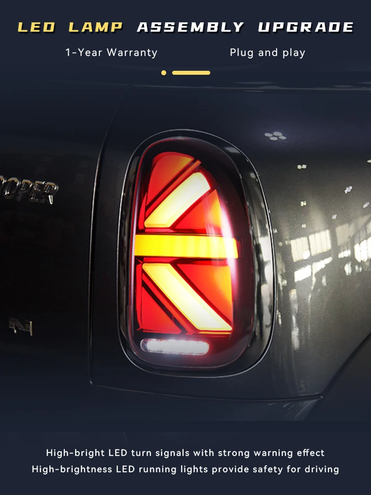 A Pair of Taillight For BMW MINI Countryman R60 2011-2016 Exterior Rear Lamp LED DRL Assembly Auto Modified Tool Car Accessories
