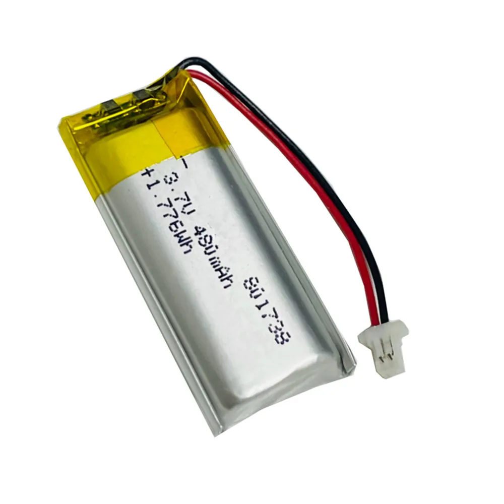 3.7V 480mAh 801740 801738 Polymer Rechargeable JST 1.0mm 2P Battery For Recording Pen MP3 Bluetooth Headphone Speaker LED Light