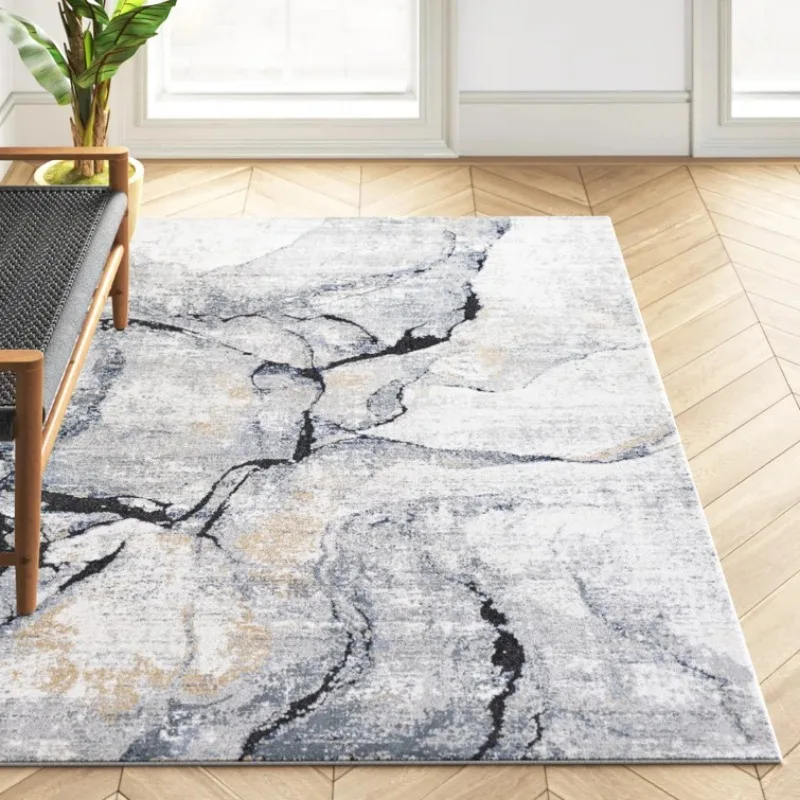 

Modern Marble Rug Abstract Living Room Area Rugs Dining Kitchen Bedroom Anti-Slip Carpet Home Decor Rugs Cleanable Rug Area Rugs