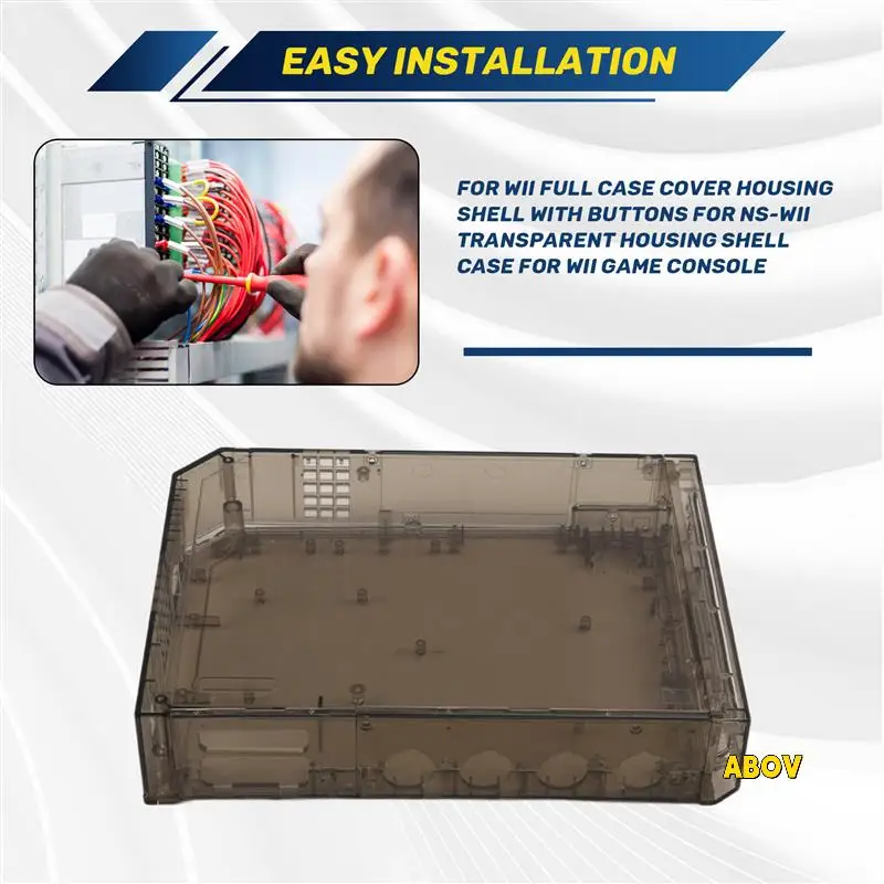 

For Wii Full Case Cover Housing Shell With Buttons For NS-Wii Transparent Housing Shell Case For Wii Game Console