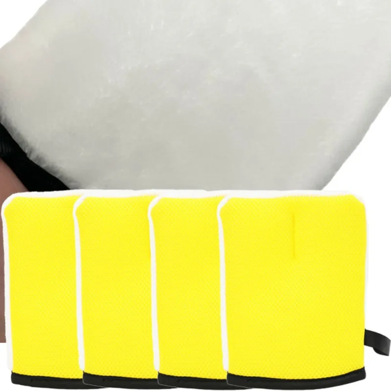 

Перчатки для чистки автомобиля из микрофибры для детализации интерьера, удаления шерсти и пыли домашних животных, многоразовые двусторонние перчатки для мытья