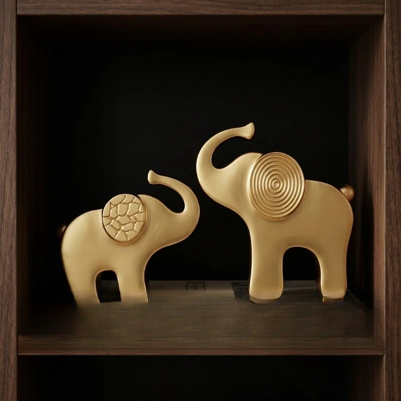 Medieval Nordic abstract art elephant ornament, living room porch TV cabinet study decoration high-end niche
