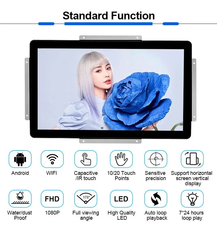 Industrial Use Wifi Android 15 Inch Touch Screen Monitor Open Frame Monitor 15 with Wifi