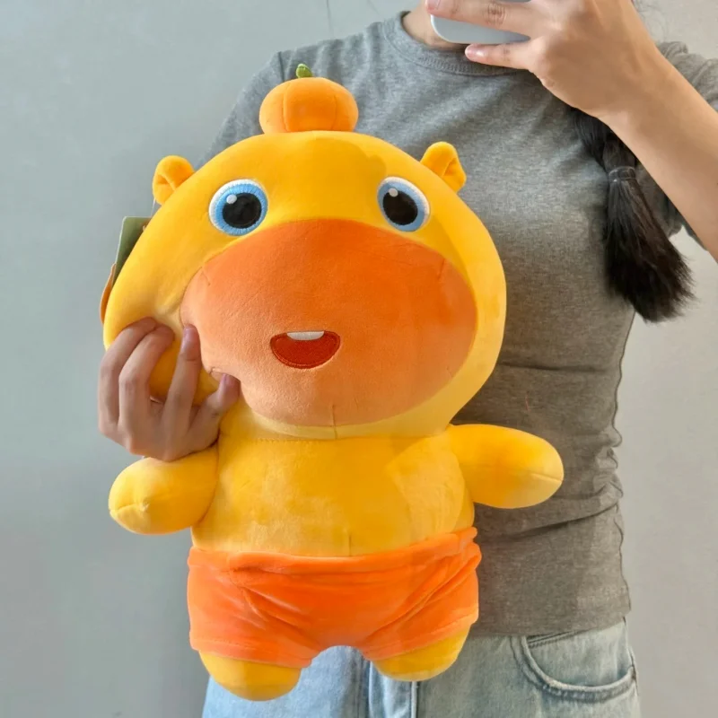 Genuíno novo dos desenhos animados criativo capivaro lulu estudante mochila pendurado ornamento boneca de pelúcia chaveiro ornamento crianças presentes aniversário