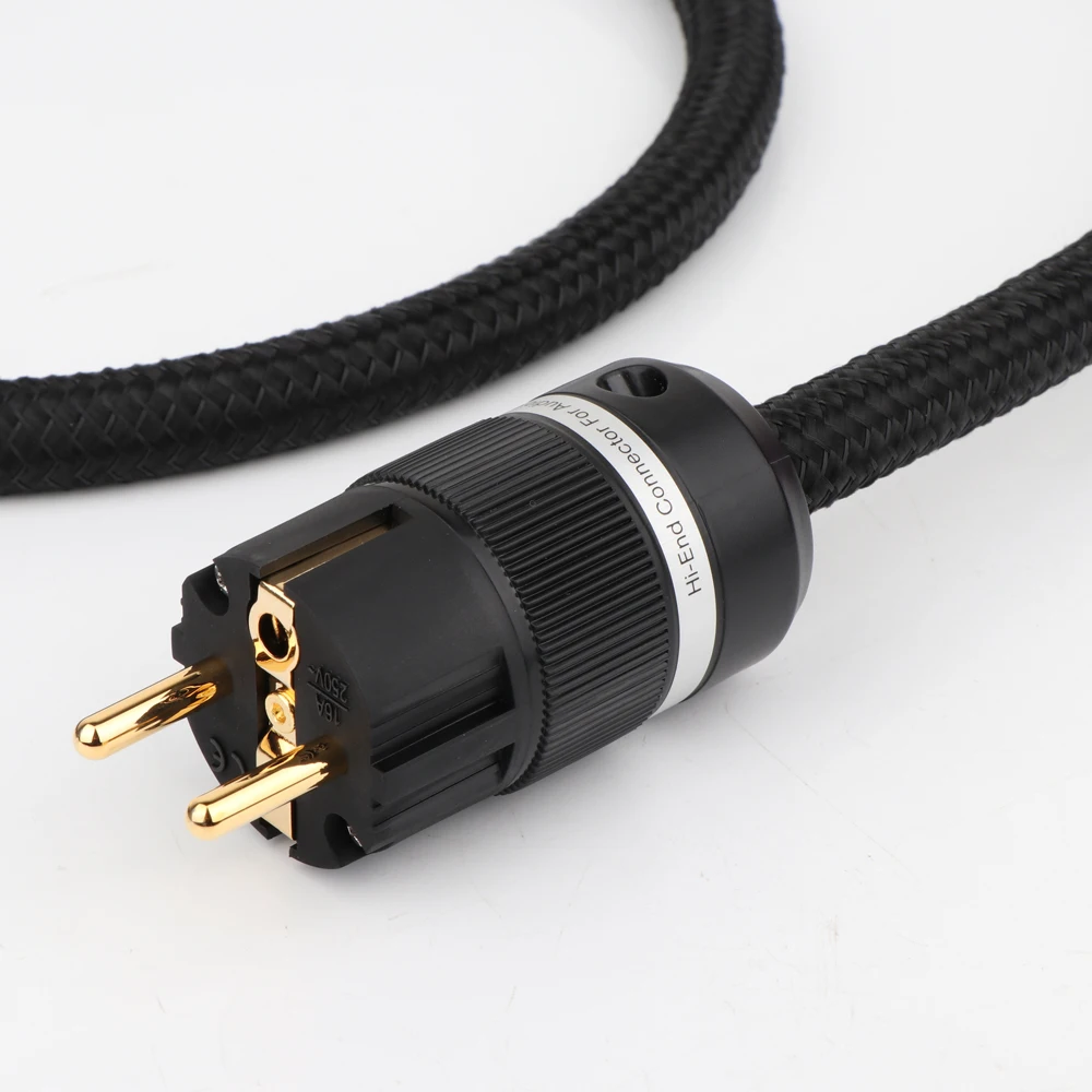 HiFi P903 5N OFC Copper Conductor Schuko Power Cable,Hifi Power Cords Hi-end EU Version Power Cord AC Main Supply Cable