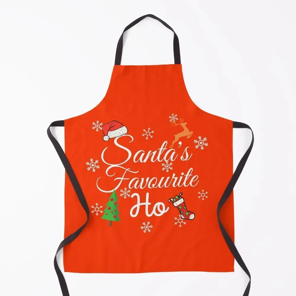 

Santa's favorite ho Apron for kitchen useful man chef uniform Cleaning Products For Home For Women Kitchen Apron