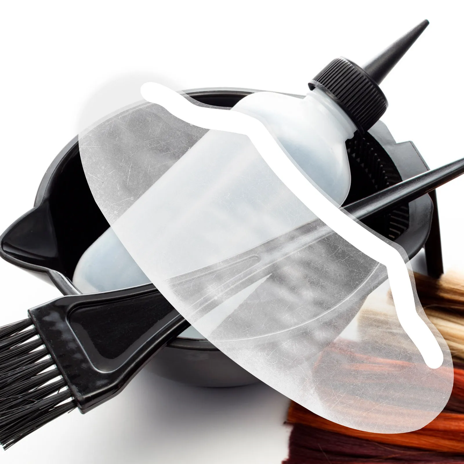 

50 шт. Прозрачные защитные экраны для глаз при стрижке волос, для душа, салона красоты, макияжа, защиты от торчащих волосков и челки при укладке