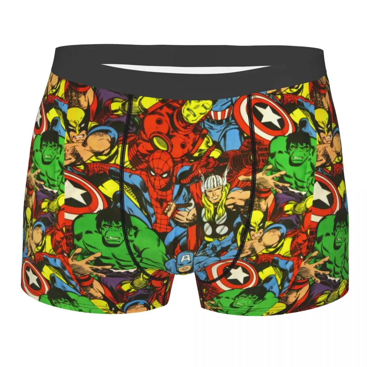 Custom Superhero Spider Man Boxers Shorts Panties Male Underpants Stretch Briefs Underwear