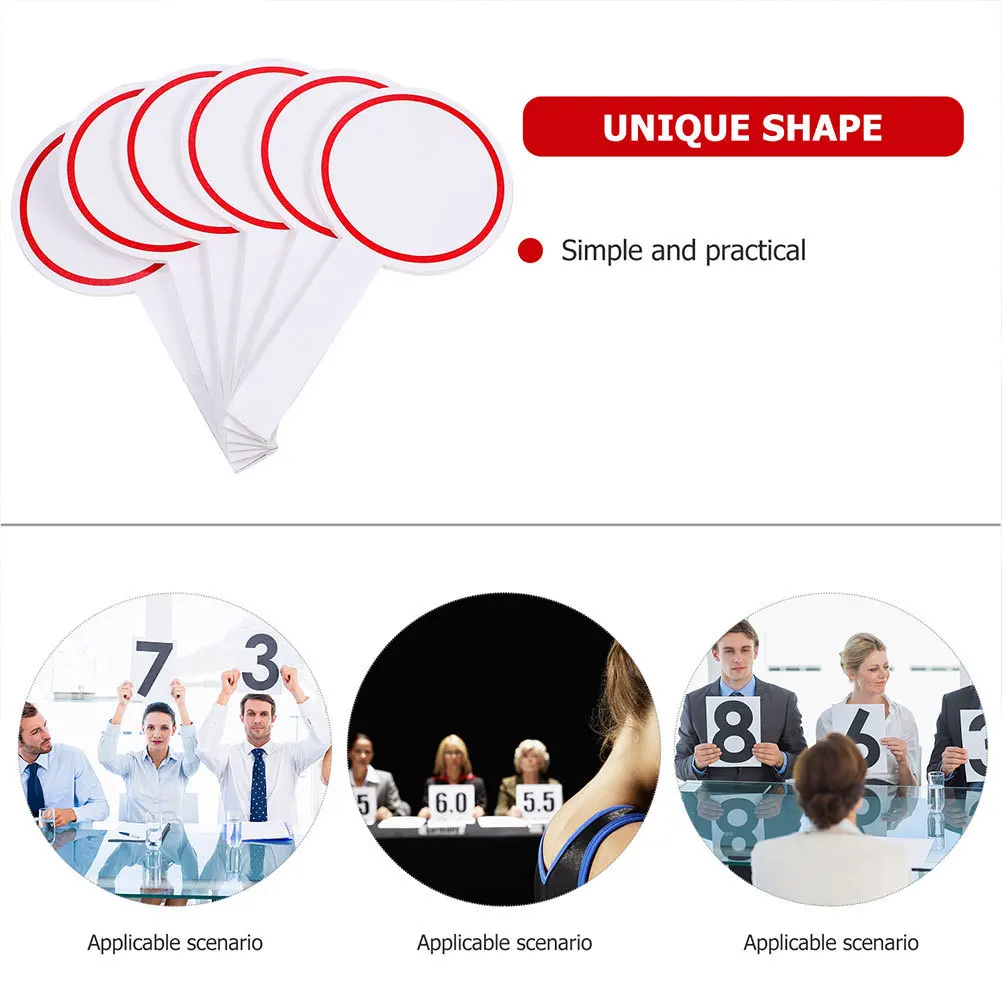 12 قطعة لوحة النتائج المحمولة القابلة للكتابة الجافة محو مجداف المجلس للألعاب الرياضية التصويت التسجيل ألواح بيضاء صغيرة قابلة لإعادة الاستخدام خفيفة الوزن #6