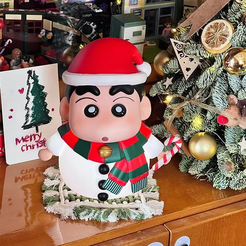 Crayon Shin-chan Cos Snowman Anime Figure Cute Christmas Tree Decor Cartoon Characters Collection Ornaments Birthday Toys Gifts