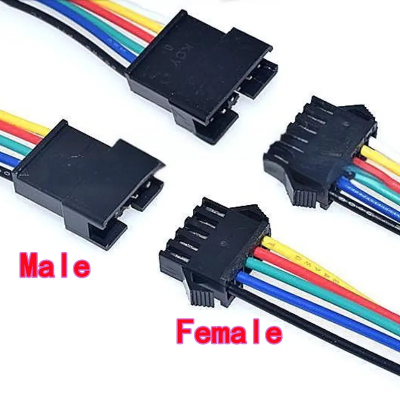 5PCS SM terminal wires aerial mating connectors SM6P Female SM5P SM6P Male mating connecting wires 2.54MM connectors 10CM 20CM