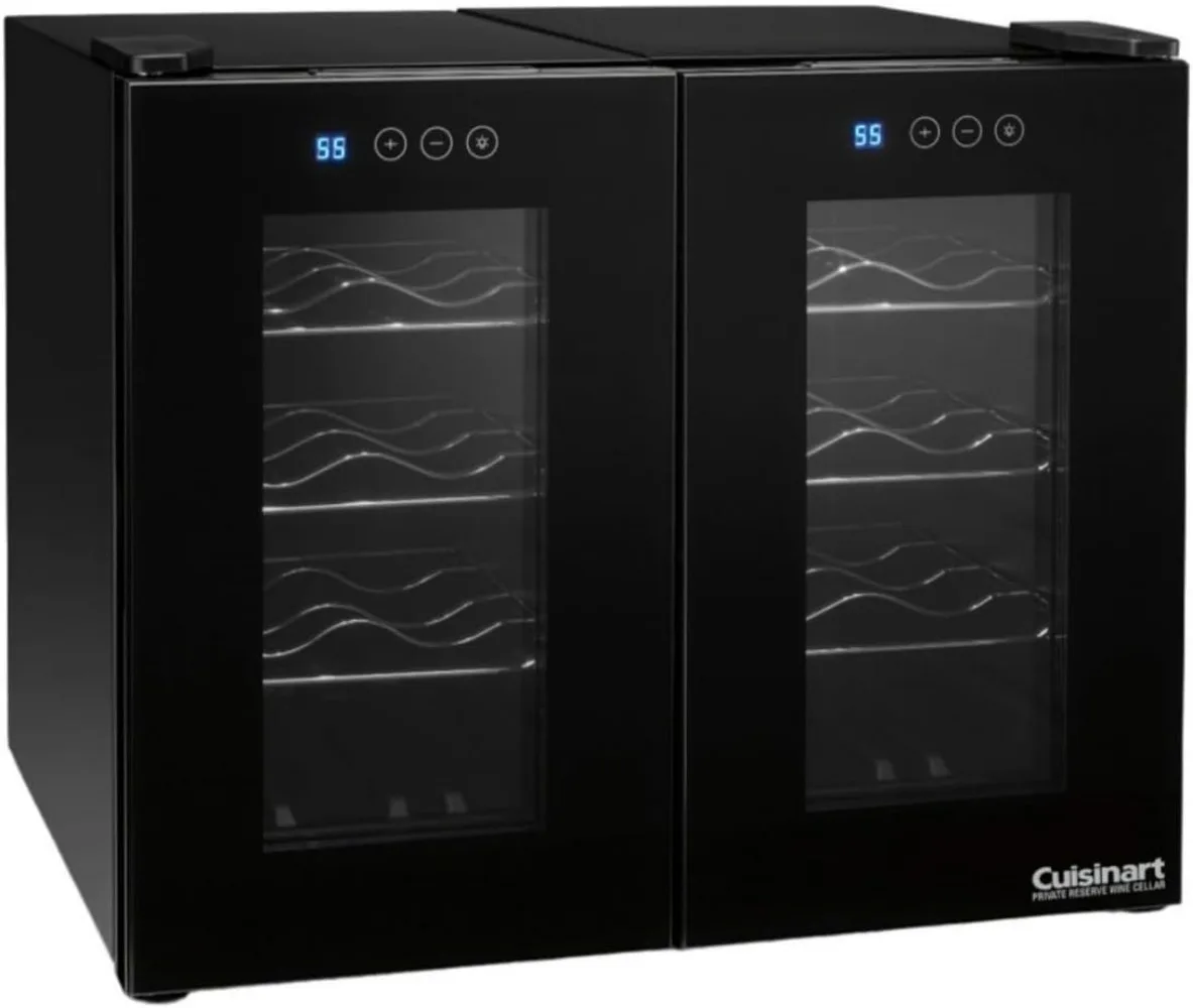 Cuisinart Private Reserve Dual 16-Flaschen-Set Weinkeller, Schwarz