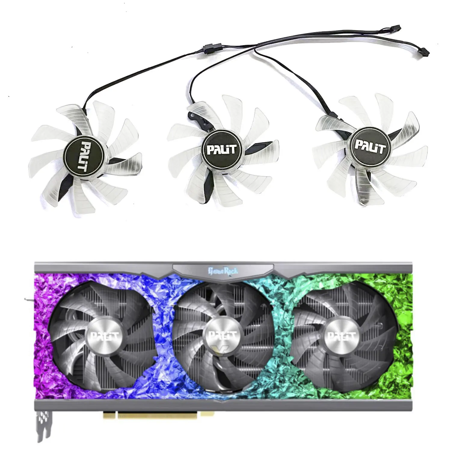 

TH9215B2H-PFC01 RTX3080 RTX3090 replace Video Card Fan For Palit RTX 3090 3080 3070 3090 Ti 3070Ti GameRock Cooling Graphics Fan