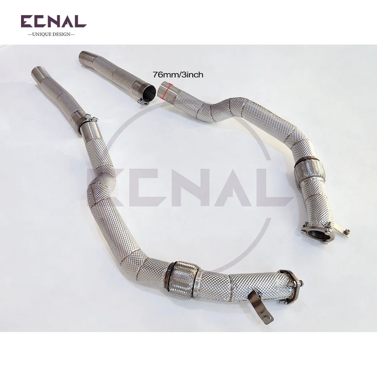 

Ecnal Exhaust Front Pipe for Audi RS6 RS7 C8 4.0T High Quality SS304 Exhaust Pipe with Heat Shield Sport Exhaust-system
