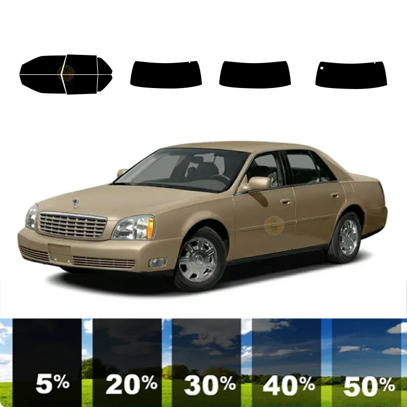 

precut Removable Window Tint Film For Car 100% UVR 5%-70%VLT Heat Insulation Carbon ﻿For CADILLAC DEVILLE 4 DR SEDAN 2000-2005