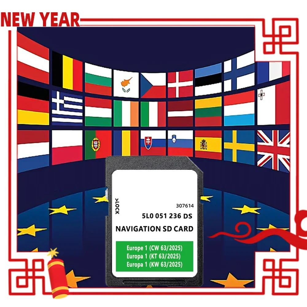 SD Card Update for Skoda Octavia/Superb/Fabia/Rapid/Yeti Navigation Amundsen2 MIB2 Europa 2025 32GB Version