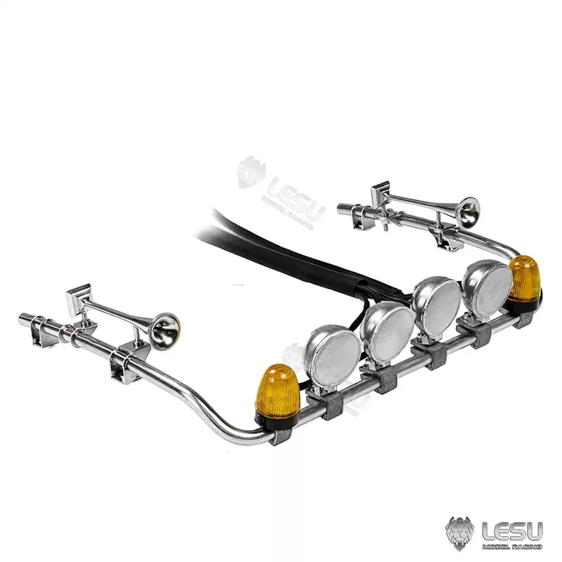 770S RC Tractor camión 1/14 foco luz de techo cuerno silbato 3V LED LESU S-1247-D-E para Tamiya RC 1 14 accesorios de piezas de camiones