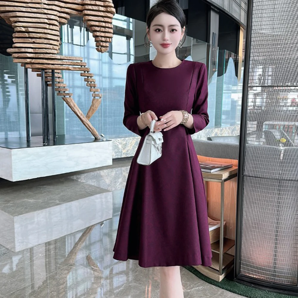 

ZJYT Новое поступление, осенние платья для женщин, 2022, дизайнерское винтажное повседневное платье с рукавами три четверти и принтом, женская одежда, Vestido