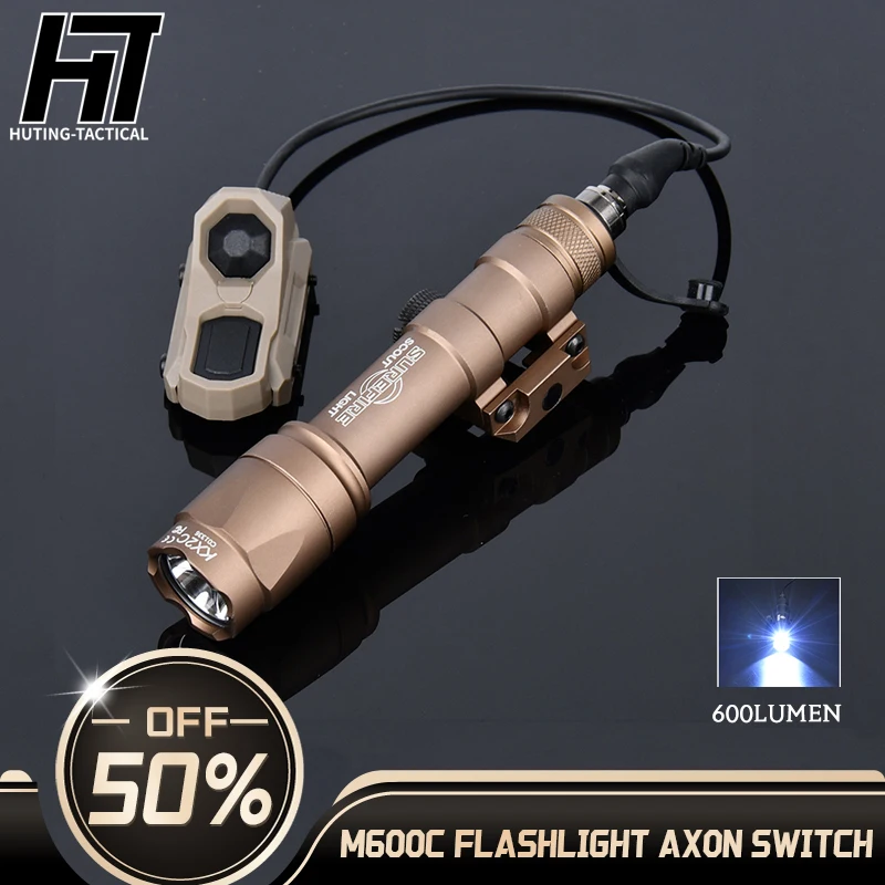 

Surefir M300 M600 Flashlight With AXON Dual Function Remote Pressure Switch Fit 20mm Rail Hunting Tactical Airsoft Light