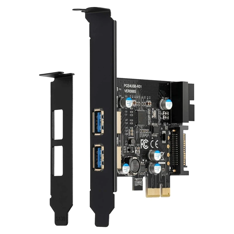 

1 Set 5Gbps PCI Express (Pcie) Expansion Card USB3.0 Hub PCI Express Card Plastic+Metal PCI Express Card