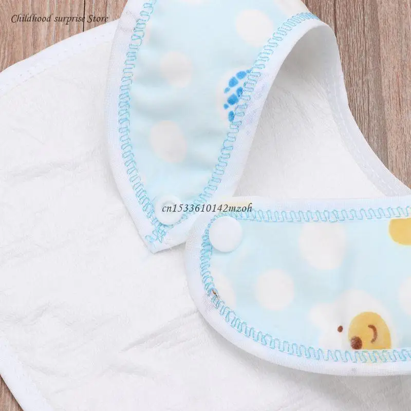 Baby Feeding Bibs Kid Cotton Towel Newborn Bandana Saliva for Triangle Dribble Infant Scarf Cotton Button Dropship