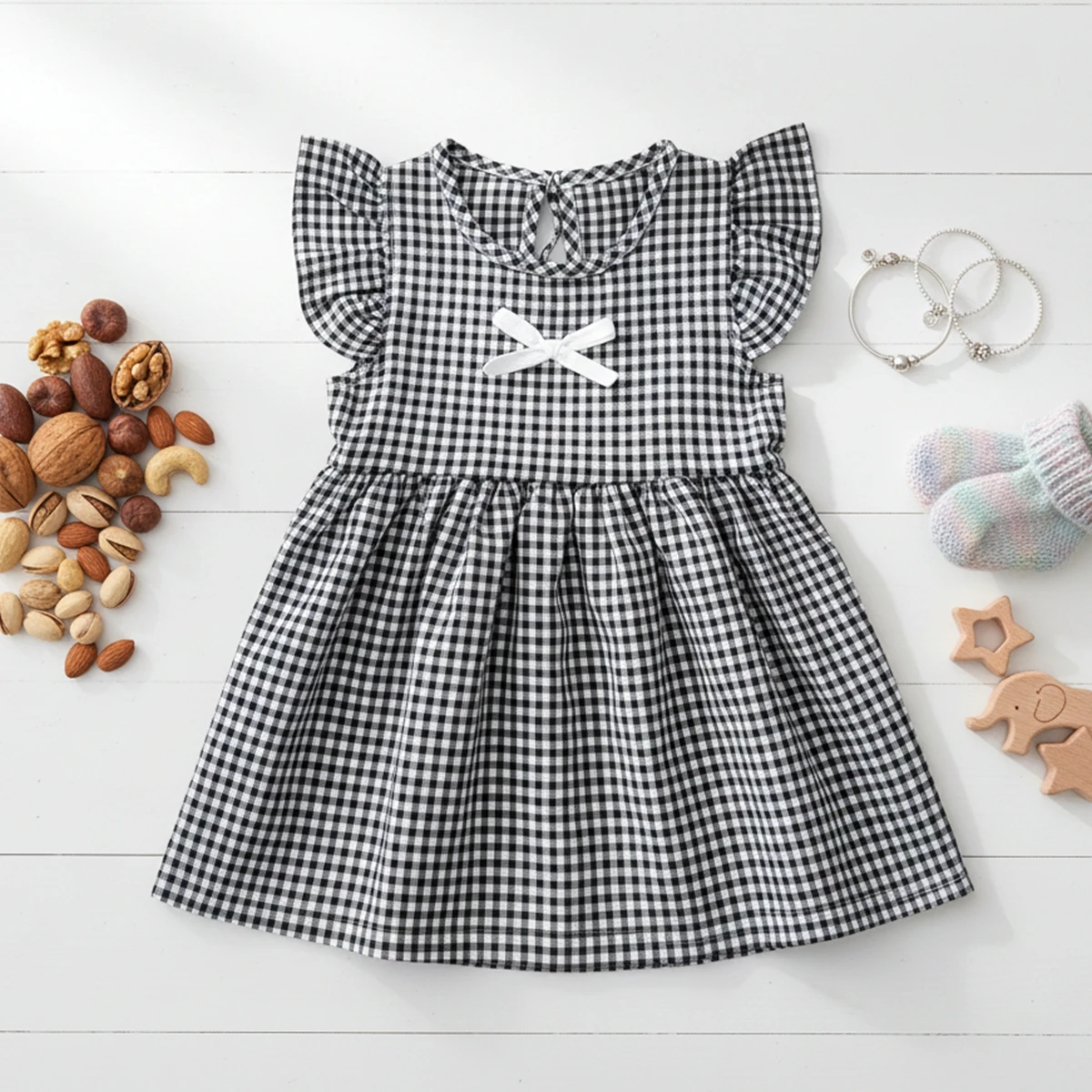 Sanlutoz Floral Baby Girls Dress Summer Holiday Casual Kids Girls Bow Dresses Clothing Notely